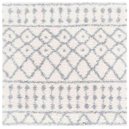Safavieh Venus Rectangle Shag Rug; Ivory & Grey - 5 ft. -3 in. x 7 ft. -6 in. VNS684A-5
